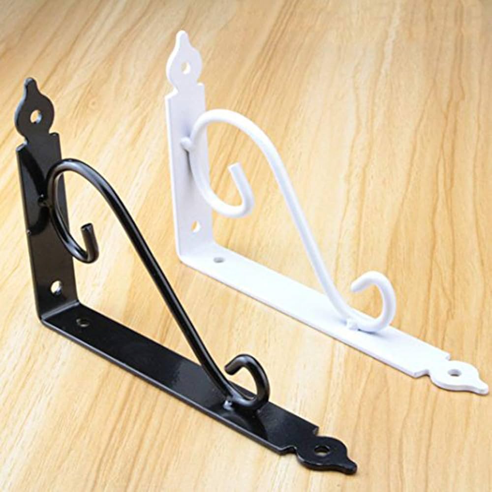 Amazon | KKlewu 棚受け金具 l字金具 アンティーク アイアンブラケット